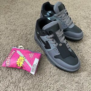 Off-White Gray and Black Athletic Shoes